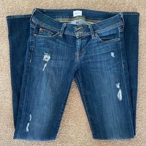 Hudson Distressed Skinny Jeans 27